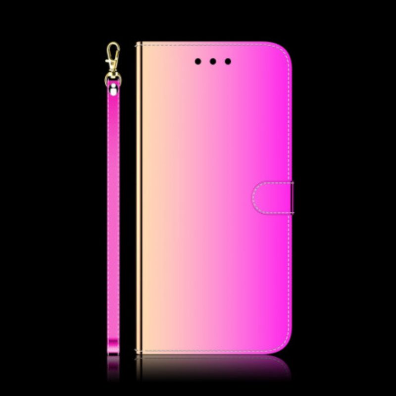 Folio-hoesje voor Poco M3 Spiegelhoes Van Imitatieleer