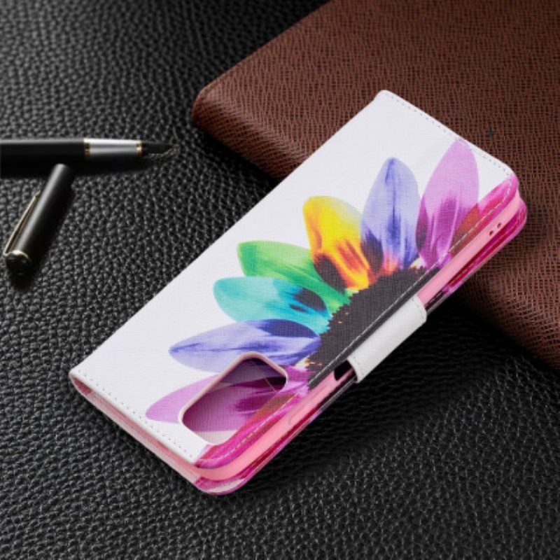 Leren Hoesje voor Poco M3 Waterverf Bloem