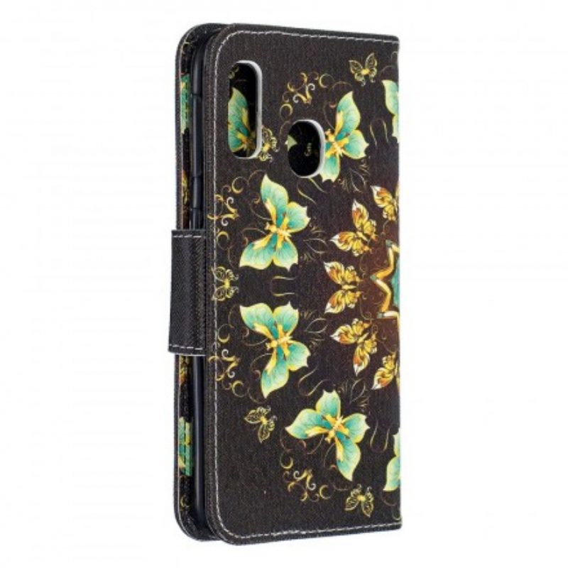 Folio-hoesje voor Samsung Galaxy A20e Mandala-vlinders