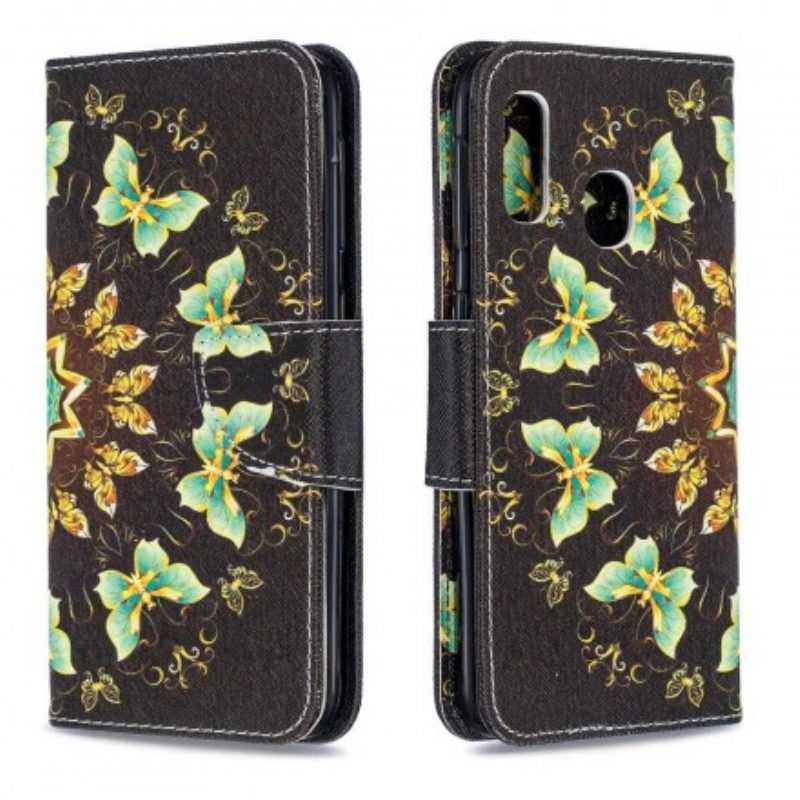 Folio-hoesje voor Samsung Galaxy A20e Mandala-vlinders