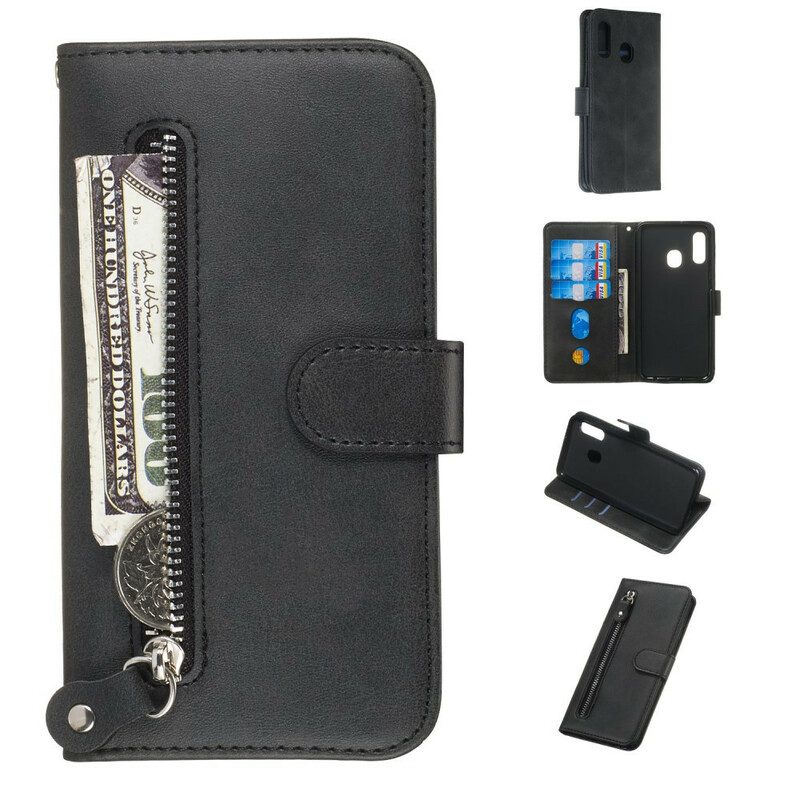 Folio-hoesje voor Samsung Galaxy A20e Vintage Portemonnee