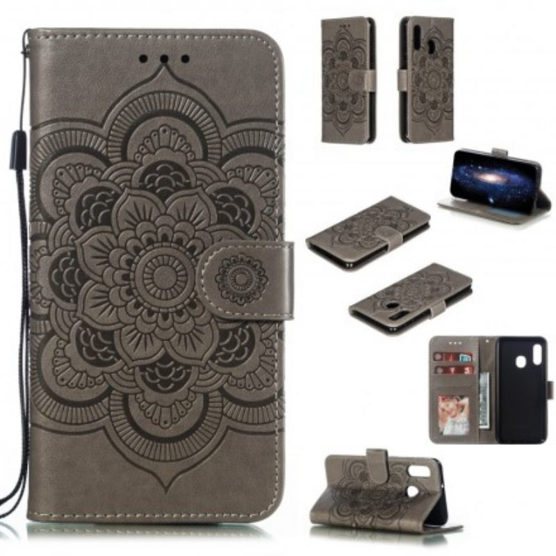 Folio-hoesje voor Samsung Galaxy A20e Volledige Mandala