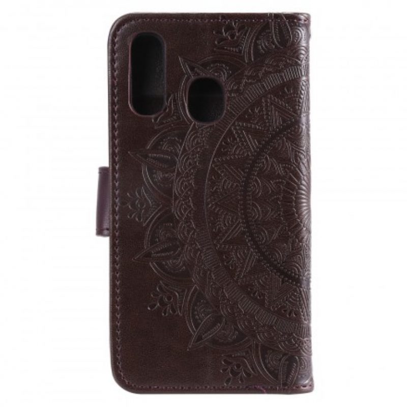 Folio-hoesje voor Samsung Galaxy A20e Zon Mandala