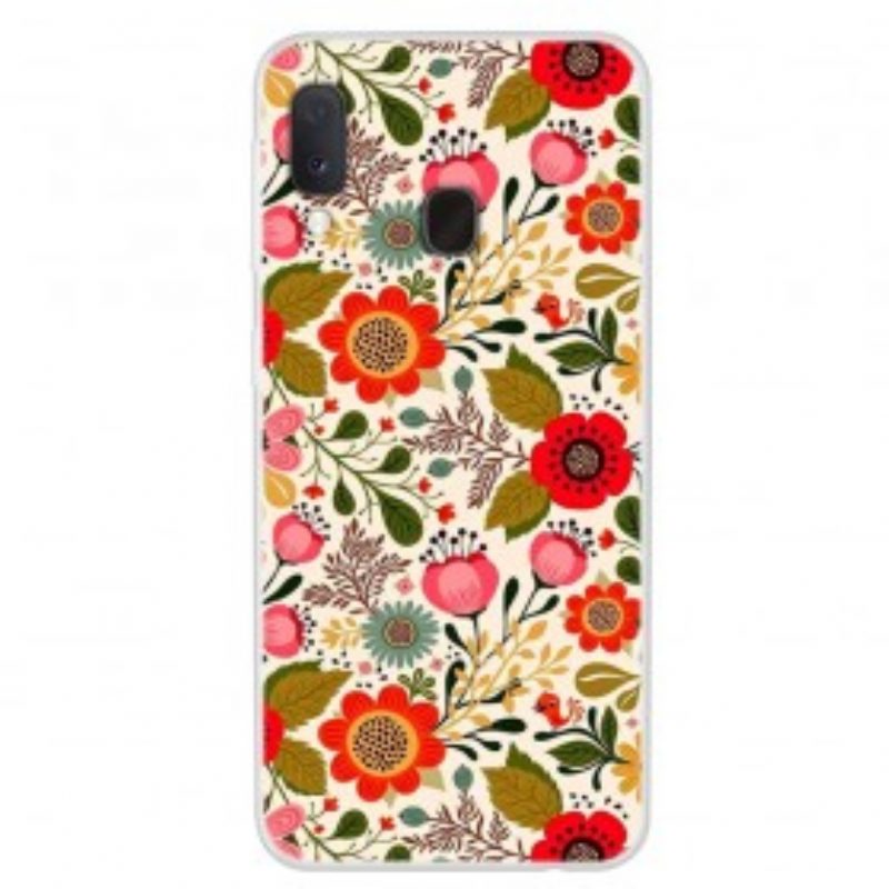 Hoesje voor Samsung Galaxy A20e Bloemen Tapijt