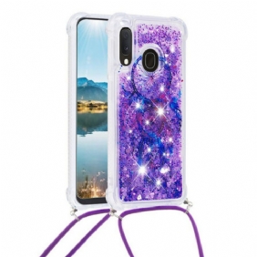 Hoesje voor Samsung Galaxy A20e Met Koord Dreamcatcher Met Trekkoord En Pailletten