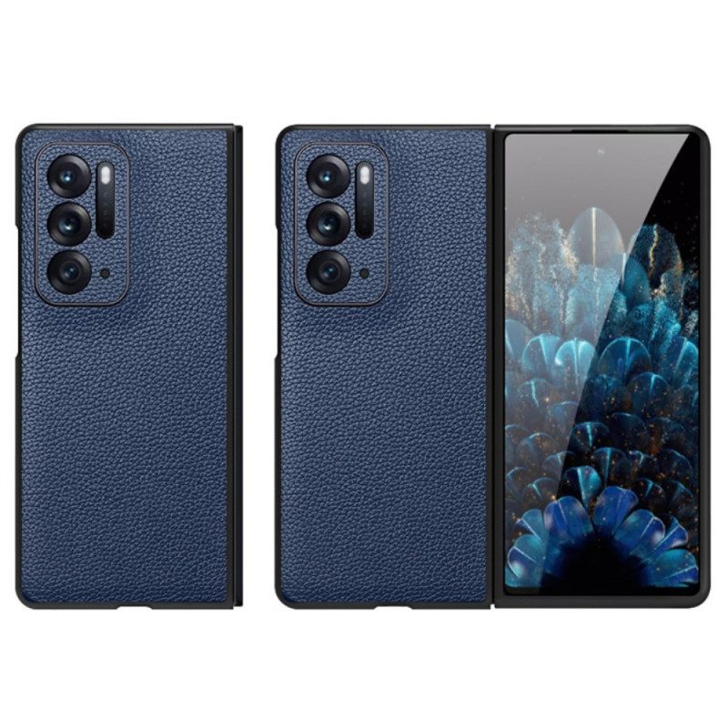 Hoesje voor Oppo Find N Echt Premium Lychee Leer