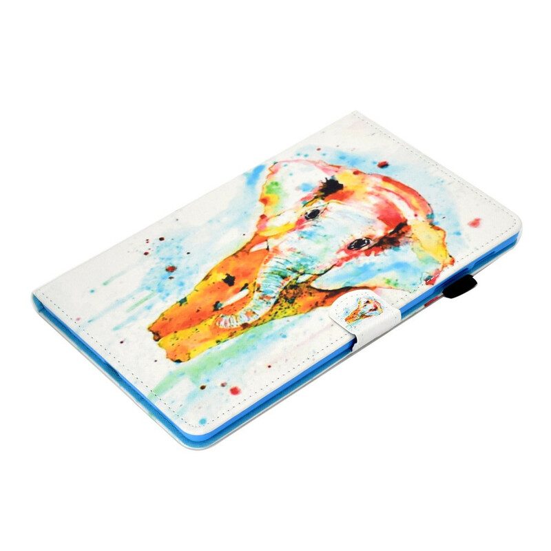 Folio-hoesje voor Samsung Galaxy Tab S6 Lite Aquarel Olifant