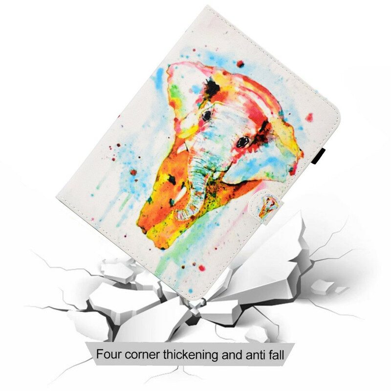 Folio-hoesje voor Samsung Galaxy Tab S6 Lite Aquarel Olifant