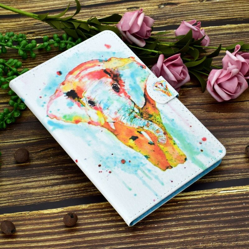 Folio-hoesje voor Samsung Galaxy Tab S6 Lite Aquarel Olifant