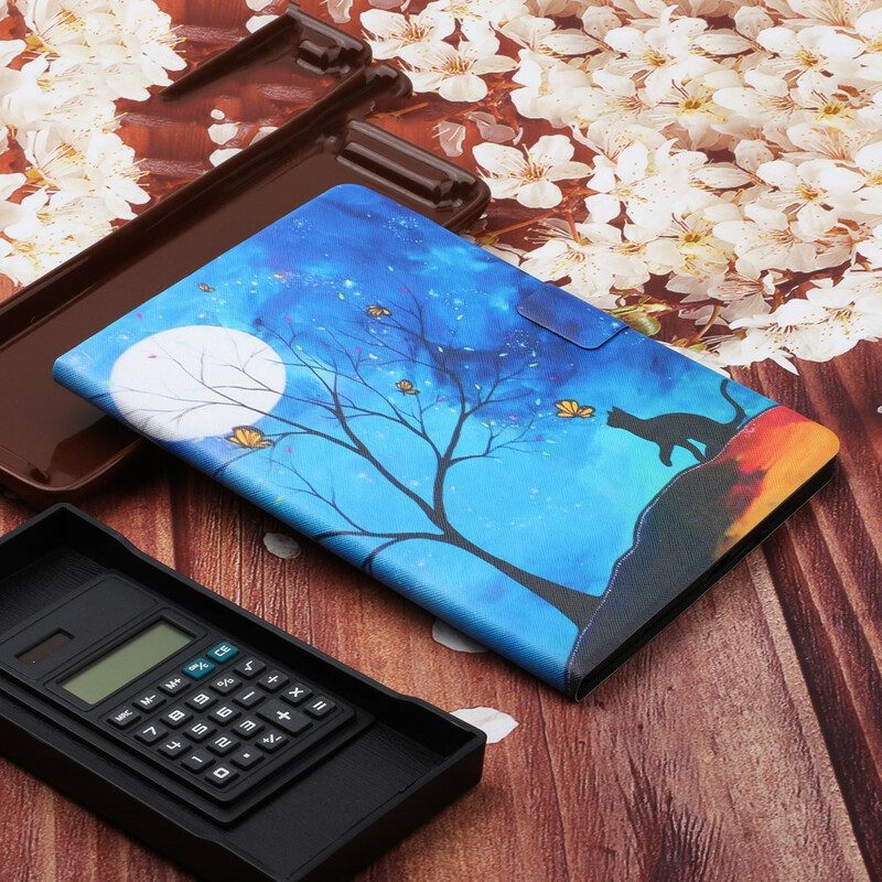 Folio-hoesje voor Samsung Galaxy Tab S6 Lite Boom Naar De Maan En De Zon