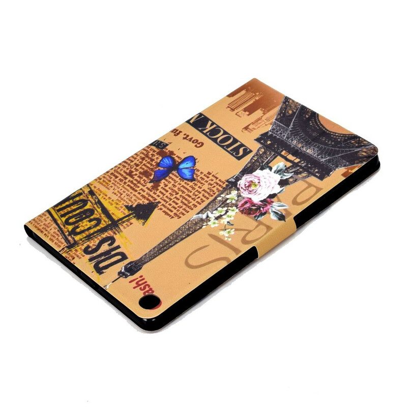 Folio-hoesje voor Samsung Galaxy Tab S6 Lite Parijse Krant
