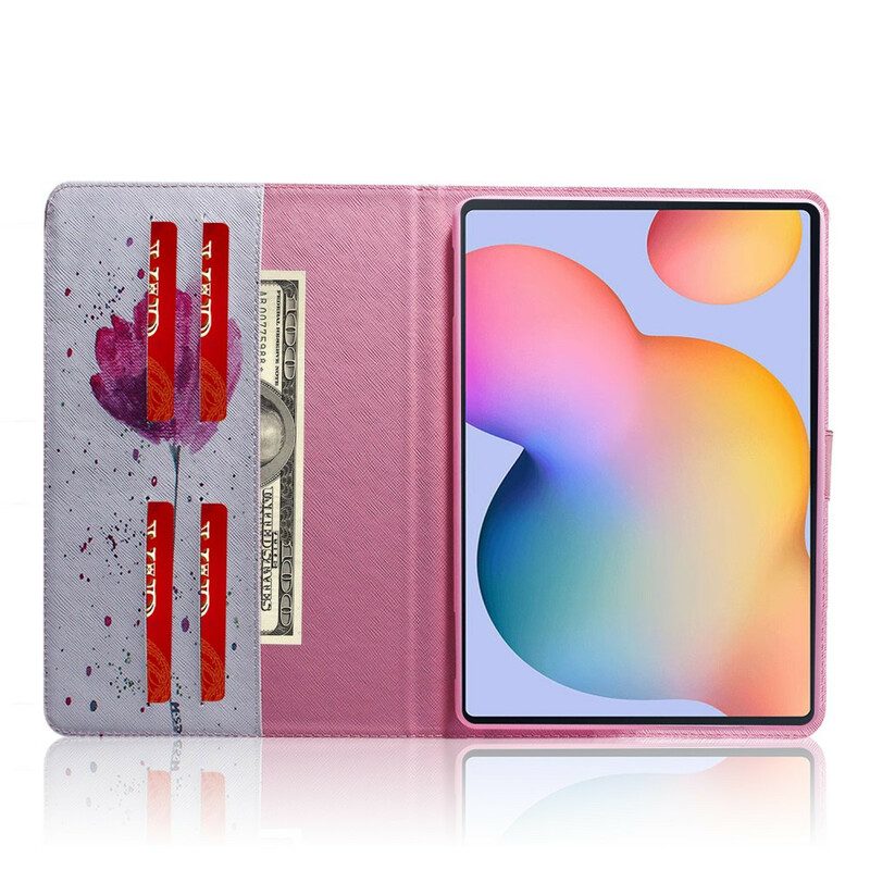 Hoesje Folio-hoesje voor Samsung Galaxy Tab S6 Lite Papaver