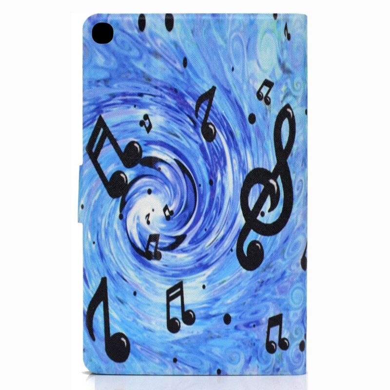 Leren Hoesje voor Samsung Galaxy Tab S6 Lite Muzieknoten