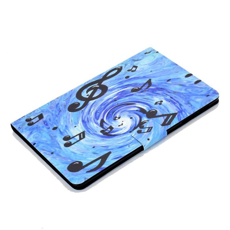 Leren Hoesje voor Samsung Galaxy Tab S6 Lite Muzieknoten