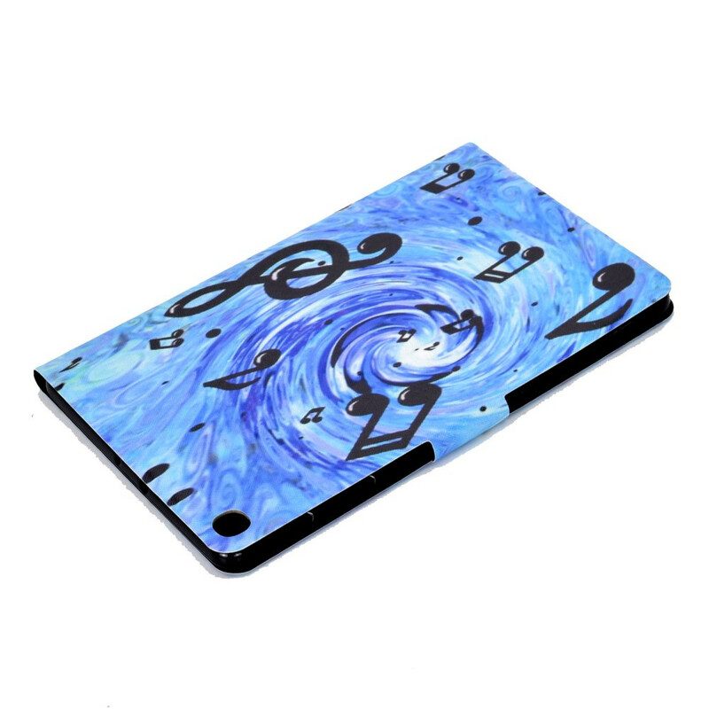 Leren Hoesje voor Samsung Galaxy Tab S6 Lite Muzieknoten