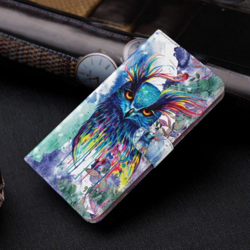 Folio-hoesje voor Samsung Galaxy S21 Ultra 5G Aquarel Vogel