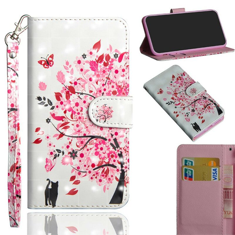Folio-hoesje voor Xiaomi Redmi Note 9S / 9 Pro Roze Boom