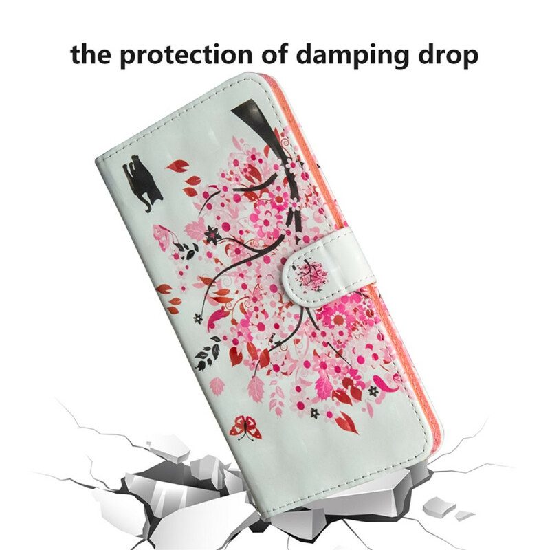 Folio-hoesje voor Xiaomi Redmi Note 9S / 9 Pro Roze Boom
