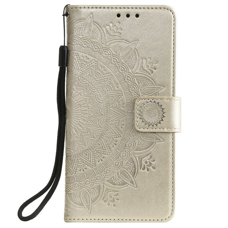 Leren Hoesje voor Xiaomi Redmi Note 9S / 9 Pro Zon Mandala