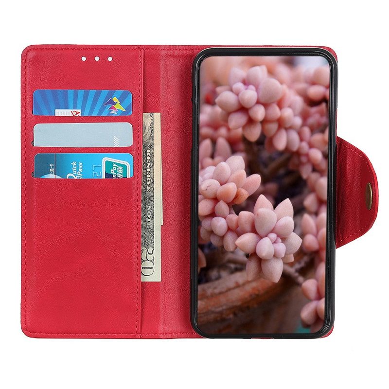 Folio-hoesje voor Sony Xperia Pro-I Decoratieve Knoop Van Imitatieleer