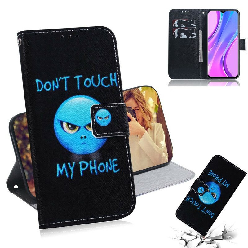 Folio-hoesje voor Xiaomi Redmi 9 Emoji-telefoon