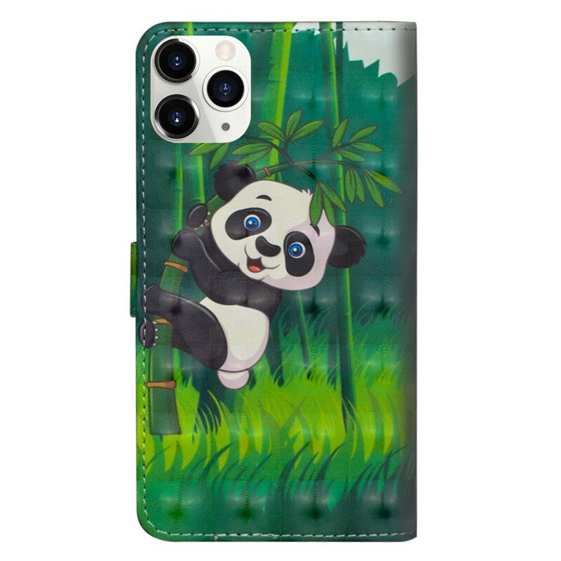 Folio-hoesje voor iPhone 12 Mini Panda En Bamboe