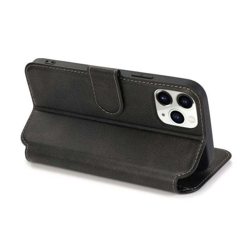 Folio-hoesje voor iPhone 12 Mini Retro Lederen Stijl