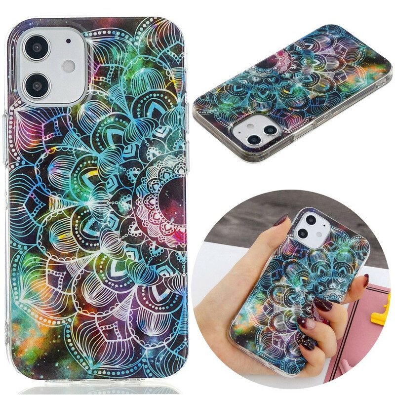 Hoesje voor iPhone 12 Mini Fluorescerende Bloemenserie