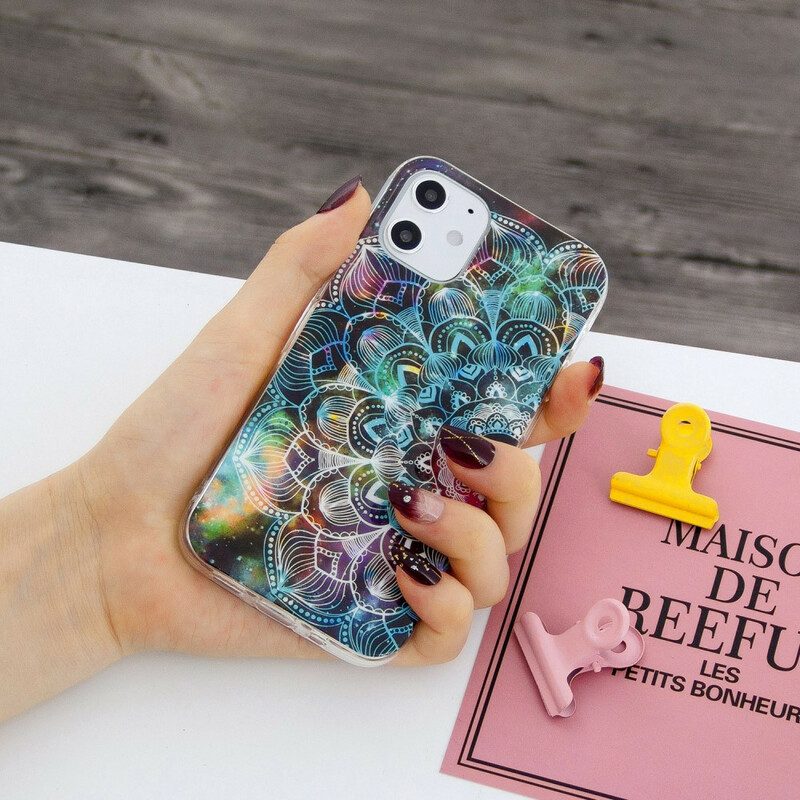 Hoesje voor iPhone 12 Mini Fluorescerende Bloemenserie