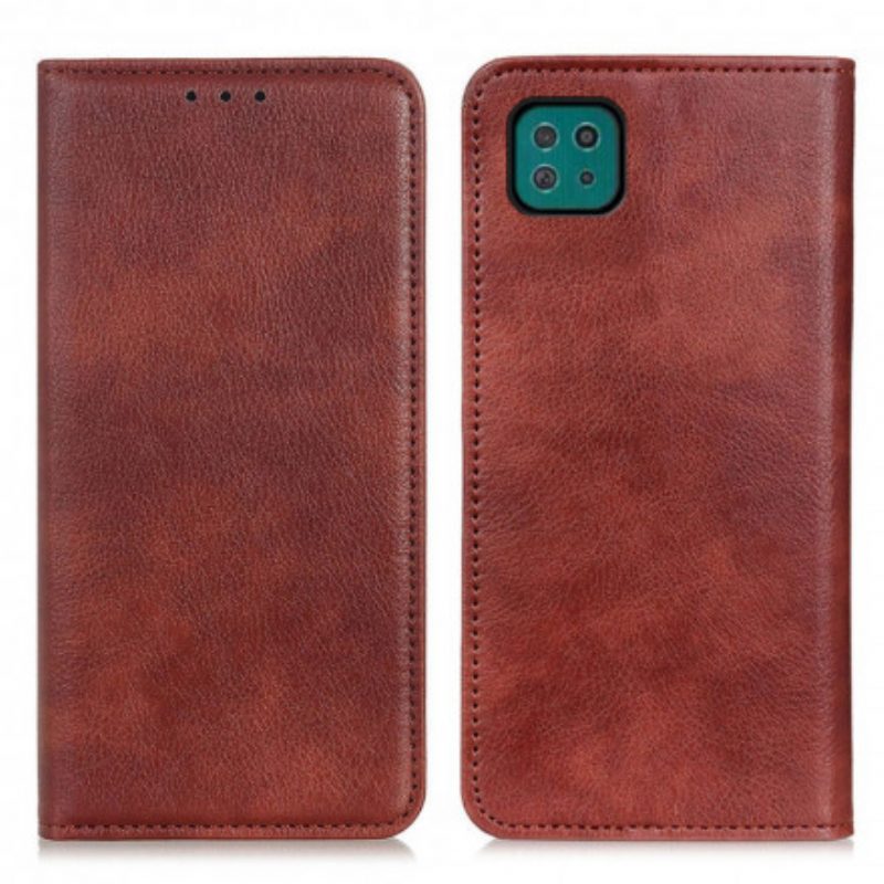 Bescherming Hoesje voor Samsung Galaxy A22 5G Folio-hoesje Elegantie Split Litchi Leer