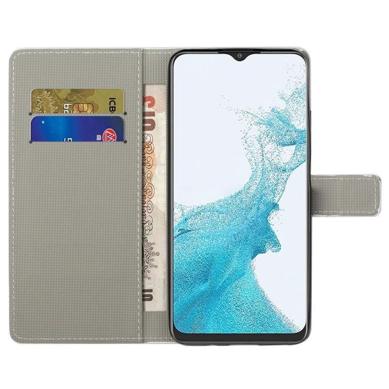 Folio-hoesje voor Samsung Galaxy A23 5G Blauwe Vlinder