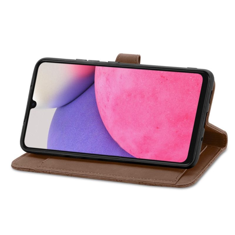 Folio-hoesje voor Samsung Galaxy A23 5G Kanten Portemonnee