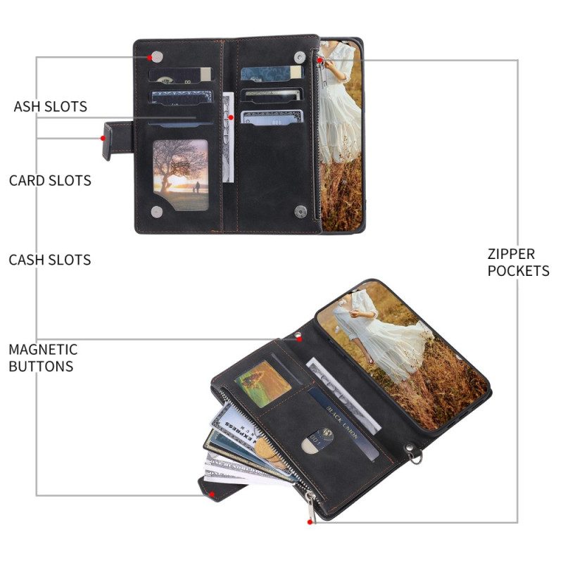 Folio-hoesje voor Samsung Galaxy A23 5G Portemonnee Leren Geoptimaliseerde Portfoliofuncties