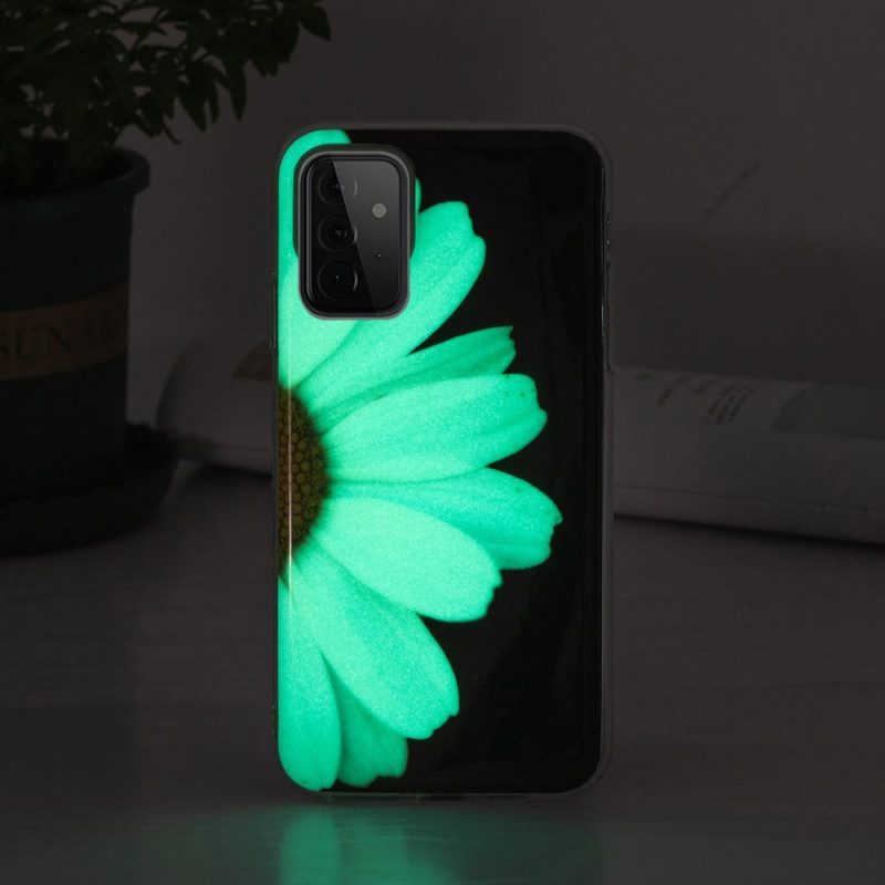 Hoesje voor Samsung Galaxy A72 4G / A72 5G Fluorescerende Bloemenserie