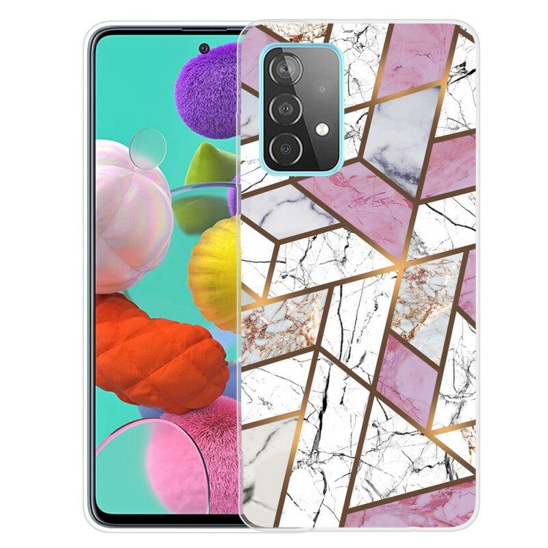 Hoesje voor Samsung Galaxy A72 4G / A72 5G Geometrisch Marmer