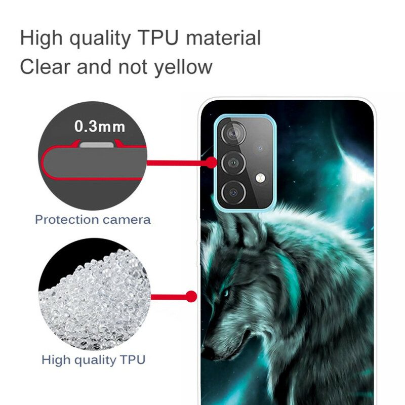 Hoesje voor Samsung Galaxy A72 4G / A72 5G Koninklijke Wolf