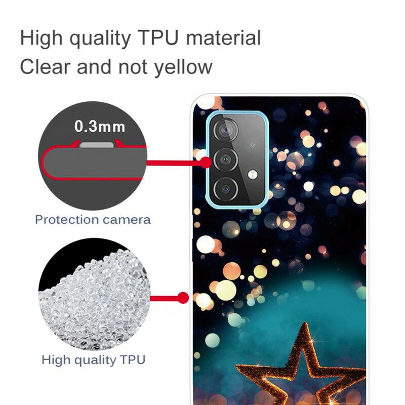 Telefoonhoesje voor Samsung Galaxy A72 4G / A72 5G Flexibele Ster