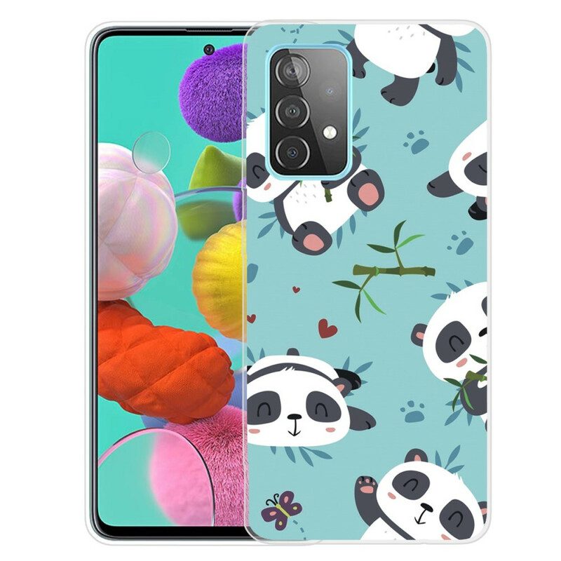 Telefoonhoesje voor Samsung Galaxy A72 4G / A72 5G Stelletje Panda's