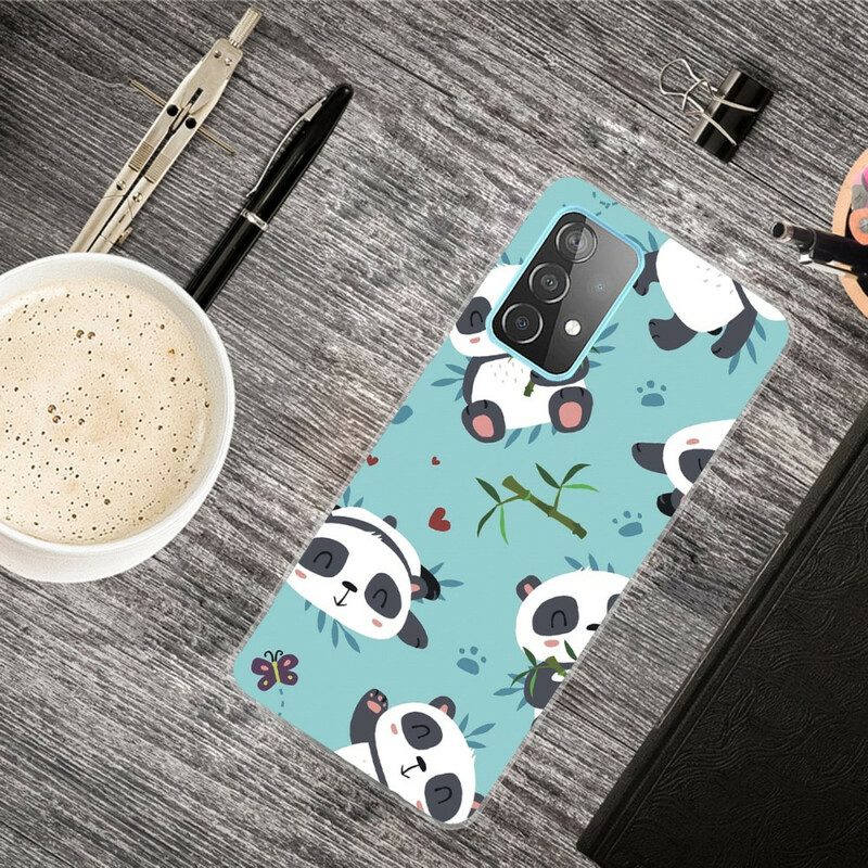 Telefoonhoesje voor Samsung Galaxy A72 4G / A72 5G Stelletje Panda's