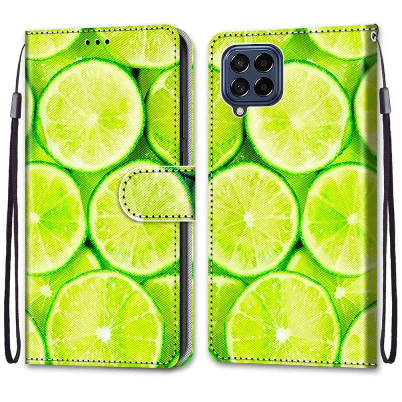 Folio-hoesje voor Samsung Galaxy M53 5G Limoenen