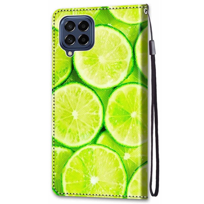 Folio-hoesje voor Samsung Galaxy M53 5G Limoenen