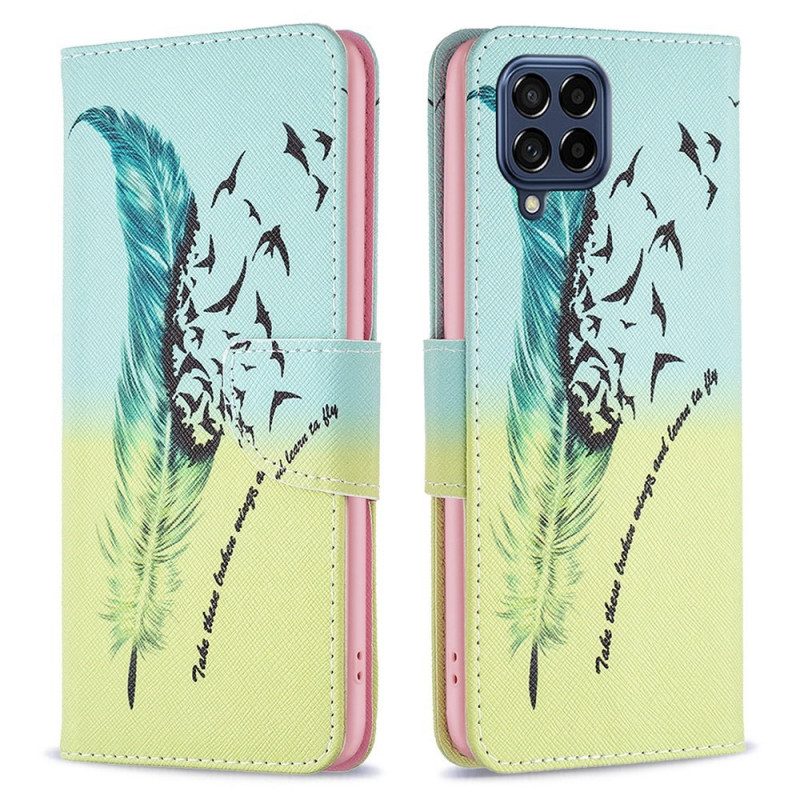 Leren Hoesje voor Samsung Galaxy M53 5G Veerkracht