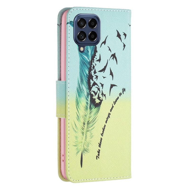 Leren Hoesje voor Samsung Galaxy M53 5G Veerkracht