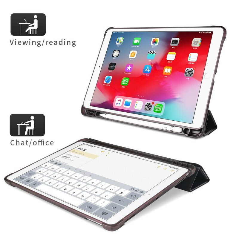 Bescherming Hoesje voor iPad 10.2" (2020) (2019) Origami Pennenhouder