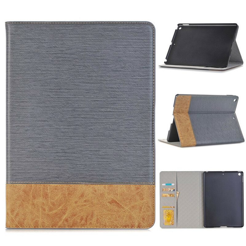 Cover voor iPad 10.2" (2020) (2019) Tweekleurig Getextureerd