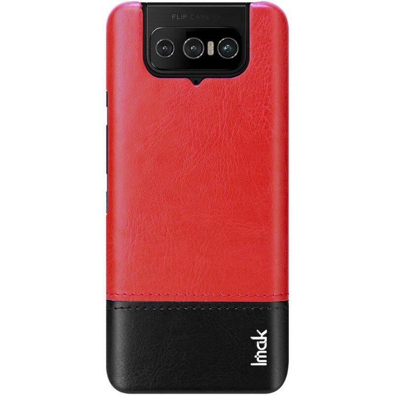 Hoesje voor Asus Zenfone 8 Flip Folio-hoesje Imak Ruiyi-serie Leereffect