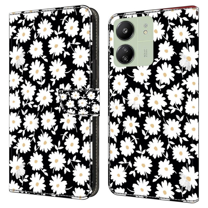 Folio-hoesje Poco C65 Telefoonhoesje Bloemen