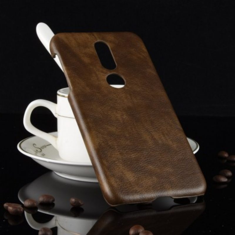 Hoesje voor Nokia 7.1 Litchi-leereffect