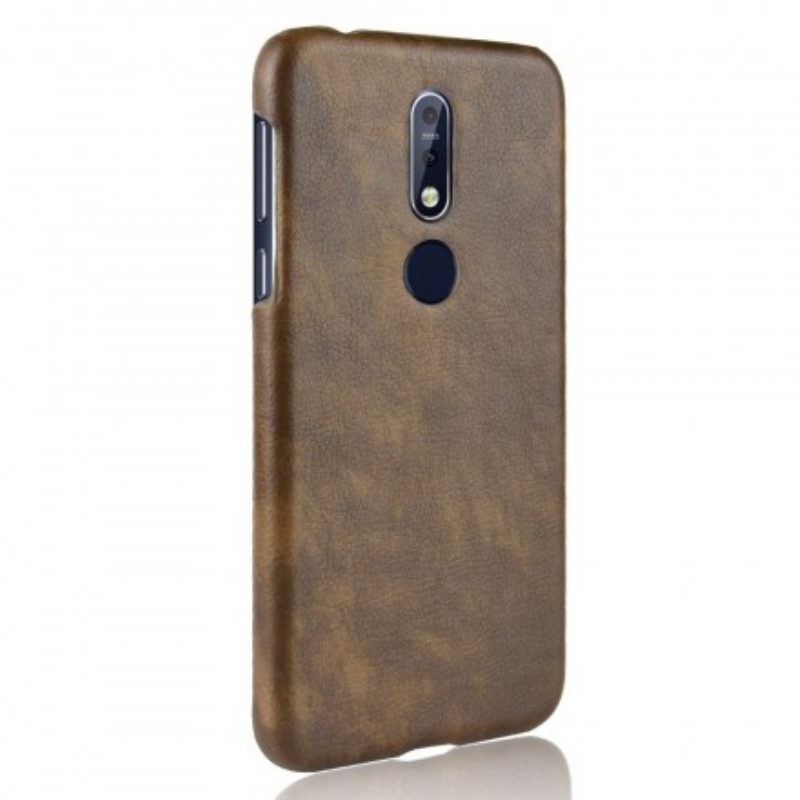 Hoesje voor Nokia 7.1 Litchi-leereffect