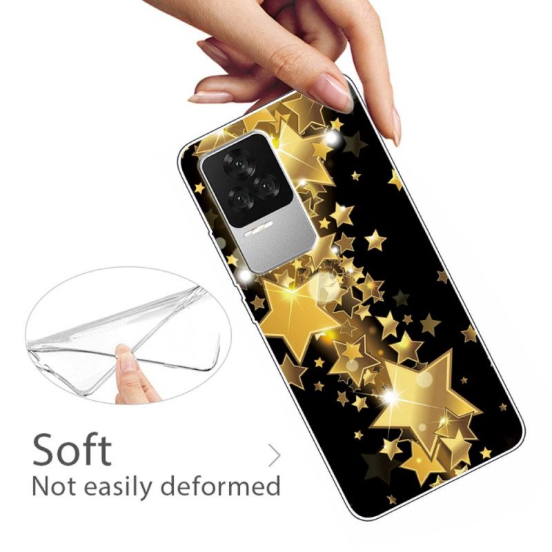 Telefoonhoesje voor Poco F4 Siliconen Sterren